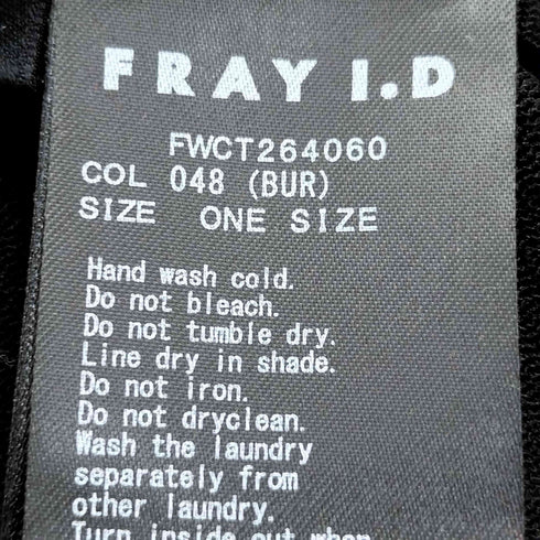 フレイアイディー FRAY I.D 26aw フロッキーチュールベーシックトップス レディース ONE SIZE