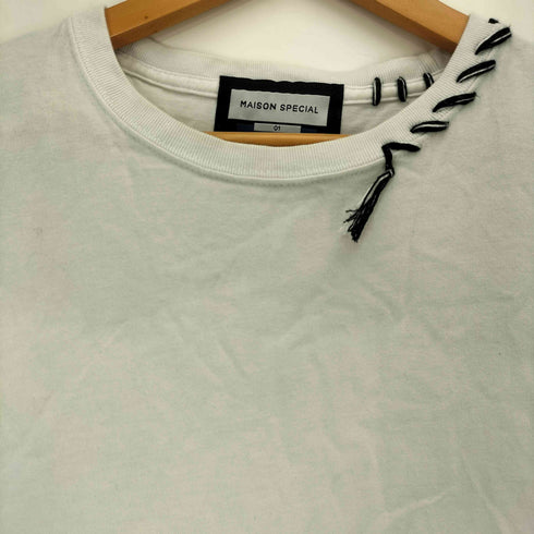 メゾンスペシャル MAISON SPECIAL Stitched Crew Neck T-shirt ハンドステッチTシャツ メンズ JPN:1