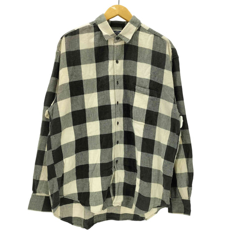 ギャップ Gap 80-90S OLD 初期タグ Euro ユーロ ブロック チェック コットン L/S シャツ メンズ import:XL