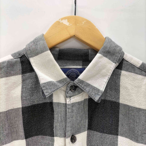 ギャップ Gap 80-90S OLD 初期タグ Euro ユーロ ブロック チェック コットン L/S シャツ メンズ import:XL