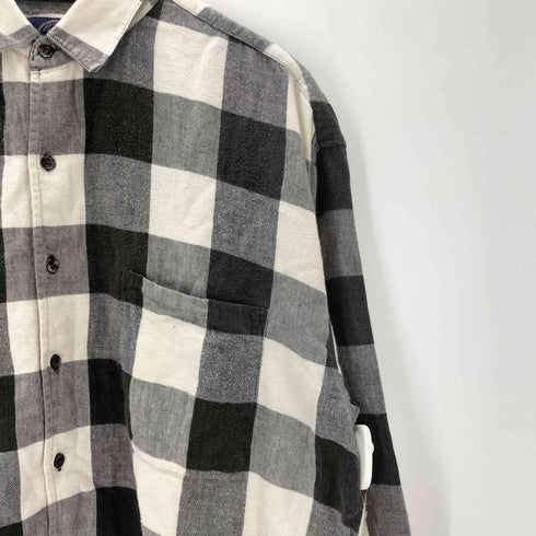 ギャップ Gap 80-90S OLD 初期タグ Euro ユーロ ブロック チェック コットン L/S シャツ メンズ import:XL