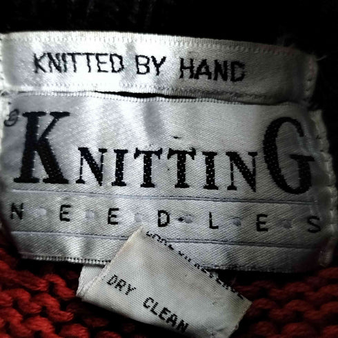 KNTITING ラミー コットン ネイティブ柄 モックネック ニット メンズ import:M