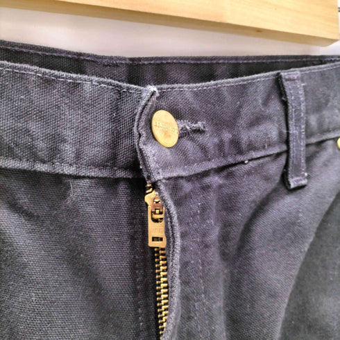 カーハート Carhartt MADE IN USA LOOSE FIT BLACK DOUBLE FRONT WORK DUNGAREE USA製 ルーズ フィット ダブル フロント ダック ダンガリー ダブルニー ペインター ワイド ワーク パンツ ブラック メンズ 32×32