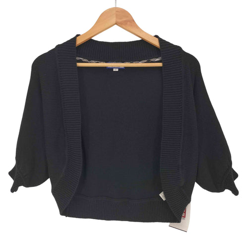 バーバリーブルーレーベル BURBERRY BLUE LABEL ロゴパッチ ボレロカーディガン レディース JPN:38