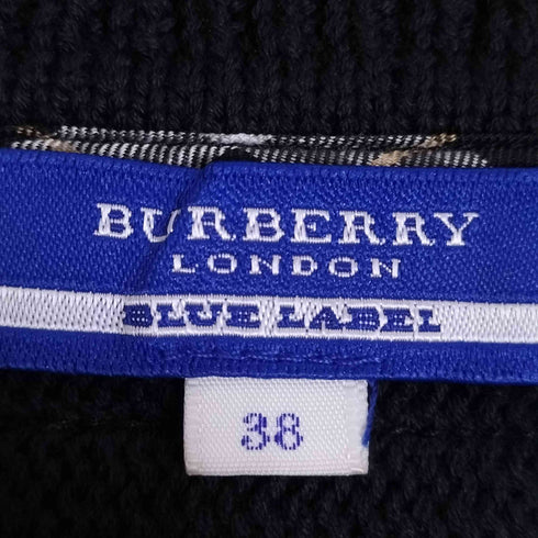 バーバリーブルーレーベル BURBERRY BLUE LABEL ロゴパッチ ボレロカーディガン レディース JPN:38