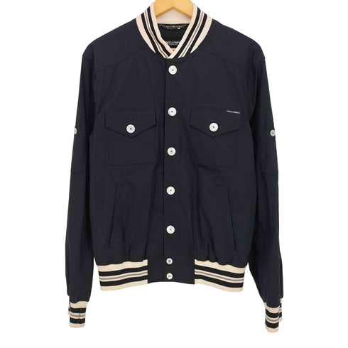 ドルチェアンドガッバーナ DOLCE&GABBANA Logomania striped knitter edges bomber メンズ 48
