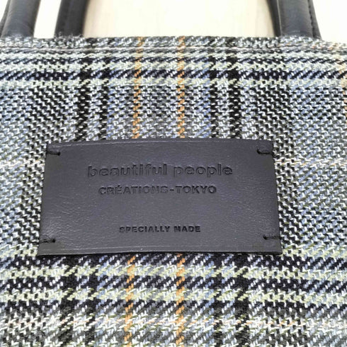 ビューティフルピープル beautiful people 23AW tweed check cell totes ツイード チェック セル トート レディース
