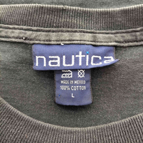 ノーティカ NAUTICA 90S ワンポイント プリント Tシャツ フェード メンズ import:L