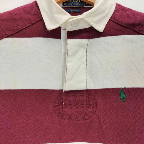 ポロラルフローレン POLO RALPH LAUREN 現行タグ スモールポニー刺繍 ボーダー ラガーシャツ メンズ import:XS