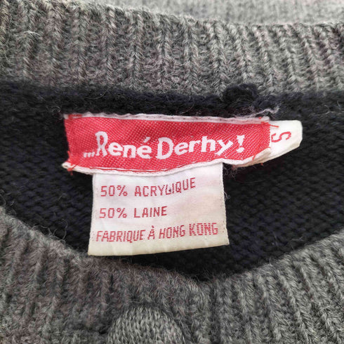 Rene Derhy 90S アクリル ウール 花 幾何学 総柄 カーディガン レディース import:S