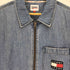 トミージーンズ tommy jeans フロントワッペン バック刺繍 デニム ブルゾン メンズ import:L