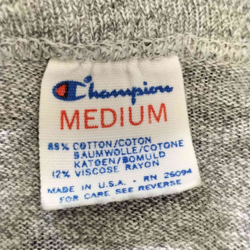チャンピオン Champion 80s USA製 トリコタグ 12 North Texas 刺繍 半袖 Tシャツ メンズ M