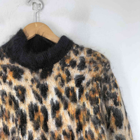 エイチアンドエム H&M rabanne モヘア混 レオパード ニット メンズ import:XL
