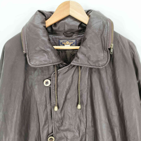 ハーディエイミス HARDY AMIES 80-90S JENS ラムレザー パッカブル レザーロングコート メンズ JPN:4
