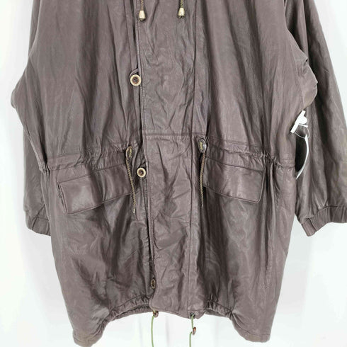ハーディエイミス HARDY AMIES 80-90S JENS ラムレザー パッカブル レザーロングコート メンズ JPN:4