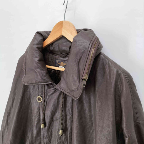 ハーディエイミス HARDY AMIES 80-90S JENS ラムレザー パッカブル レザーロングコート メンズ JPN:4