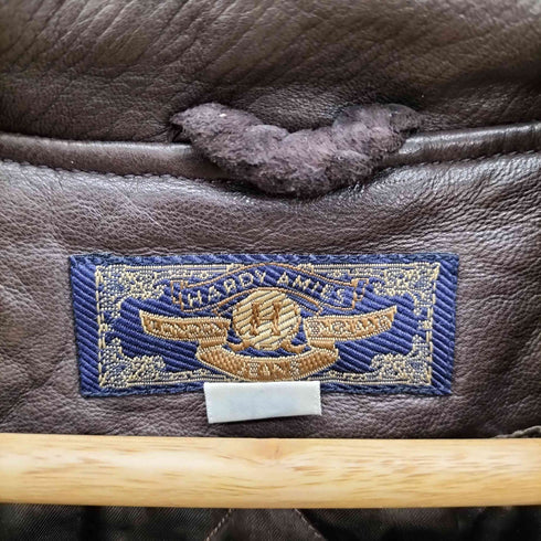 ハーディエイミス HARDY AMIES 80-90S JENS ラムレザー パッカブル レザーロングコート メンズ JPN:4