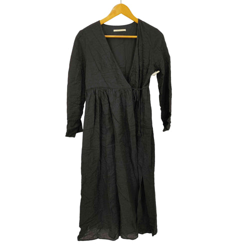 ヌキテパ NE QUITTEZ PAS Cotton Rayon Dobby Cross Over Gown コットン レーヨン ガウン レディース