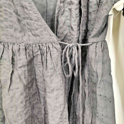 ヌキテパ NE QUITTEZ PAS Cotton Rayon Dobby Cross Over Gown コットン レーヨン ガウン レディース