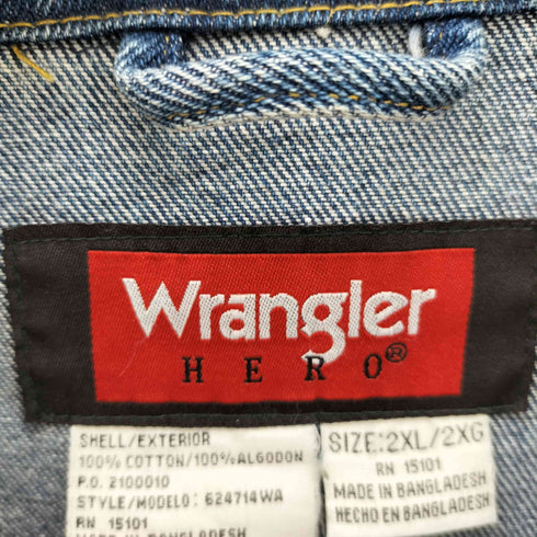 ラングラー Wrangler 90S HERO バングラデシュ製 3RD型 デニム トラッカージャケット メンズ 2XL