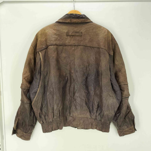 SALMAN 90S OLD A-2 TYPE genuine leathe 裏地 水玉 ドット 本革 レザー フライト ジャケット メンズ
