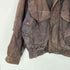 SALMAN 90S OLD A-2 TYPE genuine leathe 裏地 水玉 ドット 本革 レザー フライト ジャケット メンズ