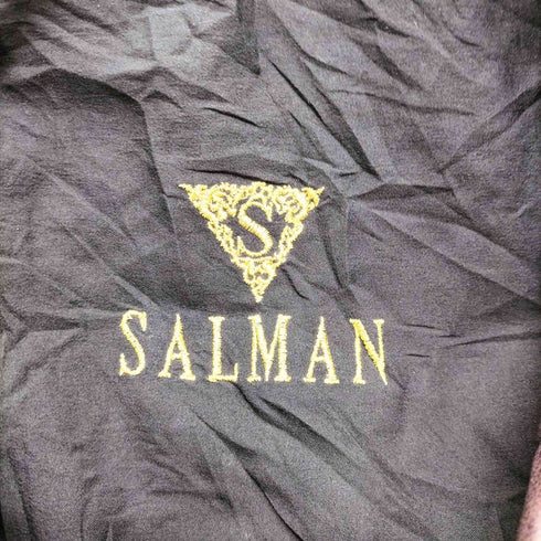 SALMAN 90S OLD A-2 TYPE genuine leathe 裏地 水玉 ドット 本革 レザー フライト ジャケット メンズ