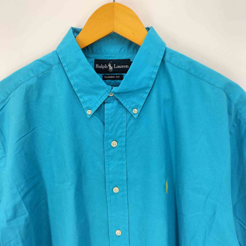 ラルフローレン RALPH LAUREN CLASSIC FIT スモールポニー刺繍 B/D S/S シャツ メンズ import:XL