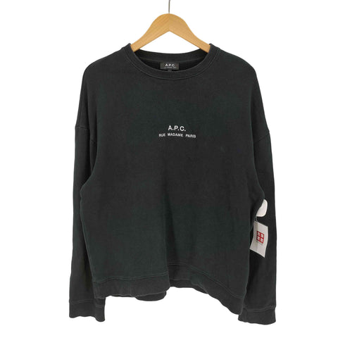 アーペーセー A.P.C. ロゴ刺繍 L/S クルーネックスウェット メンズ import:L