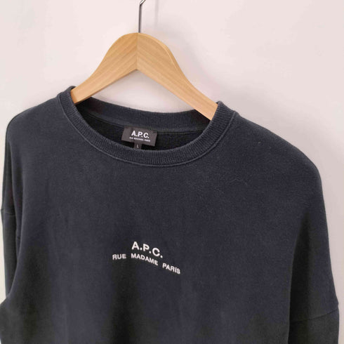 アーペーセー A.P.C. ロゴ刺繍 L/S クルーネックスウェット メンズ import:L