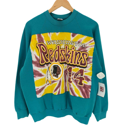 フルーツオブザルーム FRUIT OF THE LOOM 80-90S タイダイ柄 NFLパネルプリント スウェット メンズ import:XL