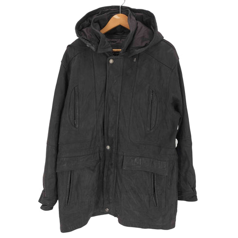 ウィルソン Wilsons Leather 80S フード付き ジップレザージャケット メンズ import:L
