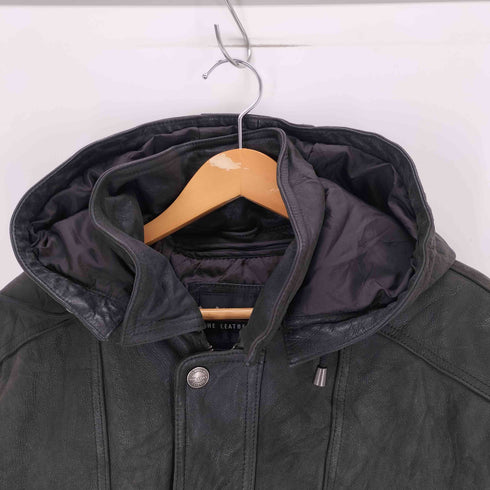 ウィルソン Wilsons Leather 80S フード付き ジップレザージャケット メンズ import:L