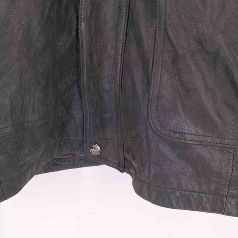 ウィルソン Wilsons Leather 80S フード付き ジップレザージャケット メンズ import:L