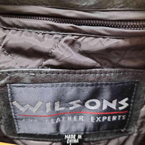 ウィルソン Wilsons Leather 80S フード付き ジップレザージャケット メンズ import:L