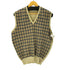 アクアスキュータム AQUASCUTUM 80-90S OLD MADE IN GT.BRITAIN 英国製 チェック ニット ベスト メンズ EUR:44