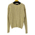ポロバイラルフローレン Polo by RALPH LAUREN 90S OLD SILK 100% ポニー 無し 絹 シルク ケーブル ニット セーター メンズ import:L