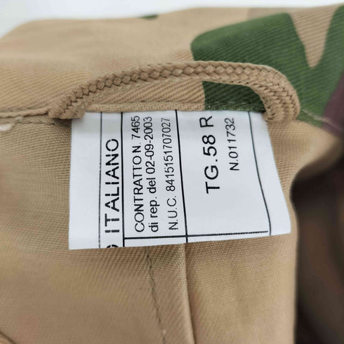 Italian Army Issue Mimetico Deserto Camo Combat Shirt メンズ 58R