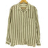 ペリーエリス PERRY ELLIS 90s レーヨン100% ストライプ オープンカラーシャツ メンズ import:L