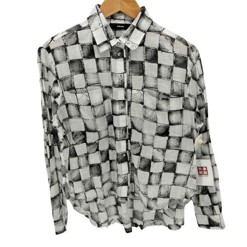 ディーゼル DIESEL S-CLES チェック柄 長袖 シャツ レディース import:XS
