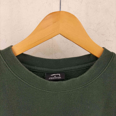 ステューシー Stussy USA製 ショーンフォントロゴ 刺繍 クルーネック スウェット メンズ S