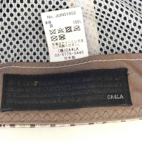 カシラ CA4LA チェック リネン100 TYO 6パネルキャップ メンズ