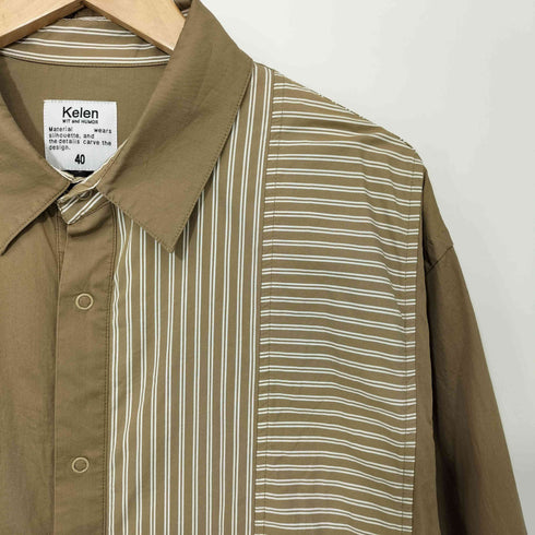 ケレン kelen WEYDEN ストライプ ボーダー クレイジーシャツ メンズ 40