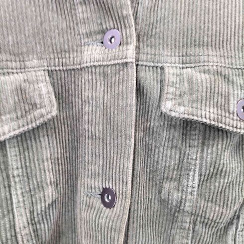 ザラ ZARA カットオフ コーデュロイ シャツジャケット レディース import:S