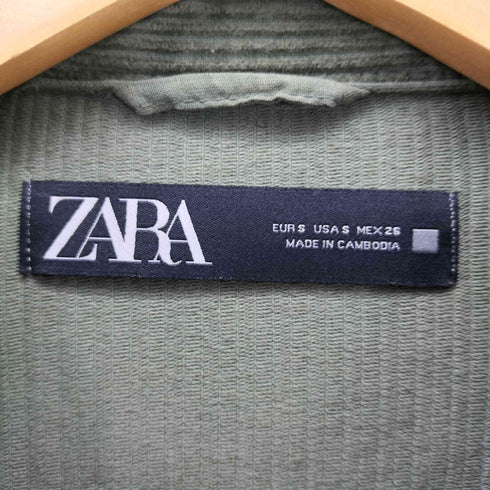 ザラ ZARA カットオフ コーデュロイ シャツジャケット レディース import:S