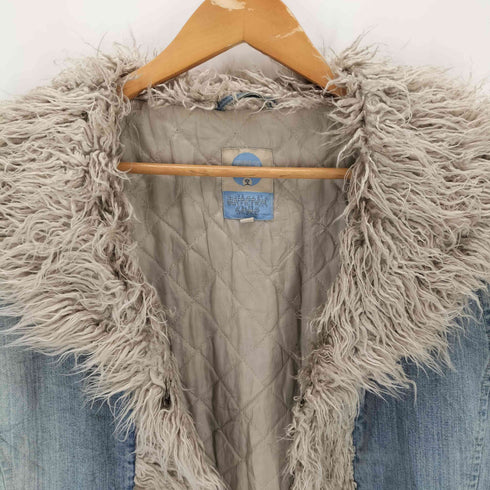GIRLSWEAR ガールズウェア 裏地キルティング フェイクファー デニムコート レディース JPN:XL