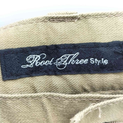 Root Three ルートスリー ジップポケット 刺繍 Dカン デザイン テーパードパンツ メンズ JPN:XL