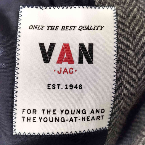 ヴァンヂャケット VAN JAC ヘリンボーン ウール ツイード 段返り3B テーラード ジャケット メンズ JPN:M