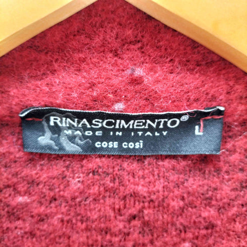 リナシメント rinascimento MADE IN ITALY イタリア製 装飾 ウール ニット ショート テーラード ジャケット レディース import:L