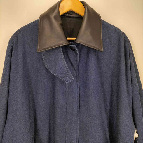 サロンアダムエロペ SALON adam et rope 26SS デニムテントシルエットステンカラーコート レディース FREE